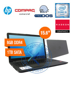 Notebook HP 15-BS036LA, 15.6", Intel Core i5-7200U 2.5GHz, 8GB DDR4, 1TB SATA.