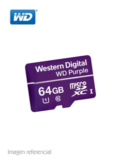 Memoria MicroSD Card, WD Purple, SDXC, 64GB,