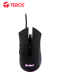 Mouse ptico Teros TE-5162N, 6400dpi, RGB, USB, 6