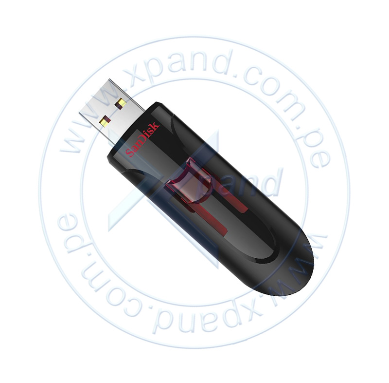 Imagen: Memoria Flash USB SanDisk Cruzer Glide 3.0, 16GB, USB 3.0, retractril.
