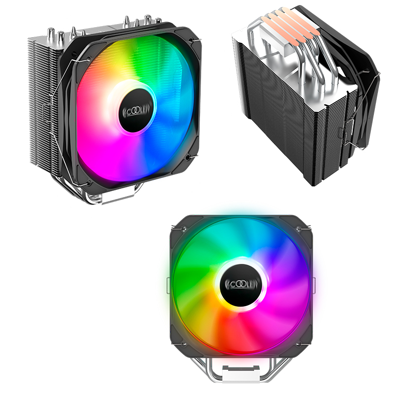 Imagen: Fan-Cooler para CPU PcCooler PALADIN 400 ARGB, 130mm, 200W, 4-Pin PWM, 12VDC, Color Negro