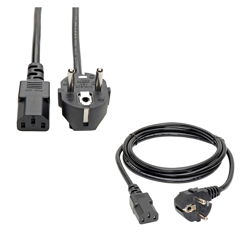 Imagen: Cable de Alimentacin para Computadora conClavija Europea, C13 a Schuko, 10A, 250V, 17AWG.