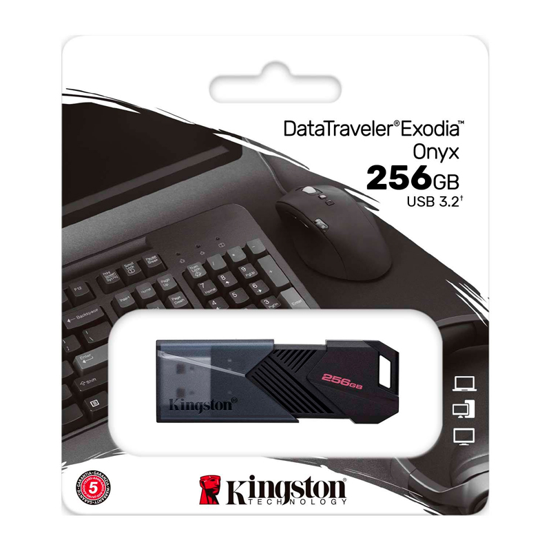 Imagen: Memoria Flash USB Kingston DataTraveler Exodia Onyx 256GB, USB 3.2 Gen 1, Color Negro Mate