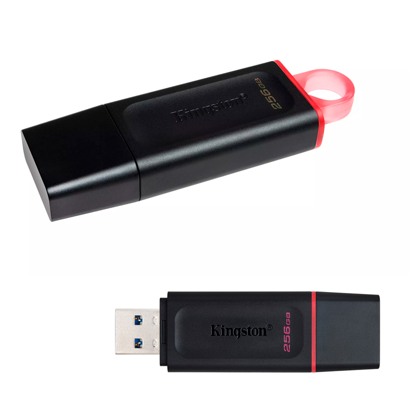 Imagen: Memoria Flash USB Kingston DataTraveler Exodia 256GB, USB 3.2 Gen 1, Color Rojo.