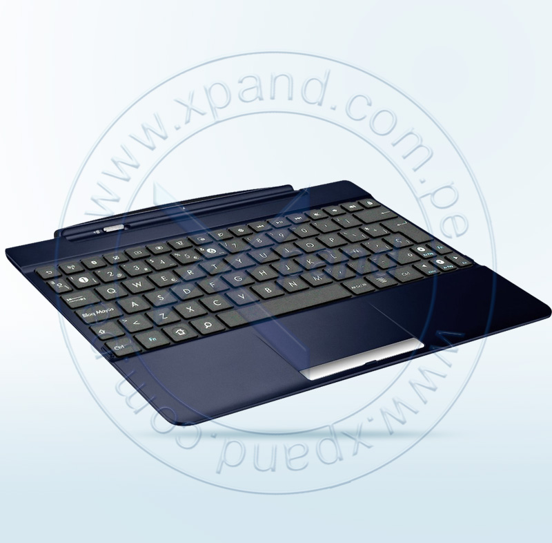 Imagen: Docking Asus TF300T, Azul, Teclado, TouchPad, conectores USB/de 40 pines, ranura SD.