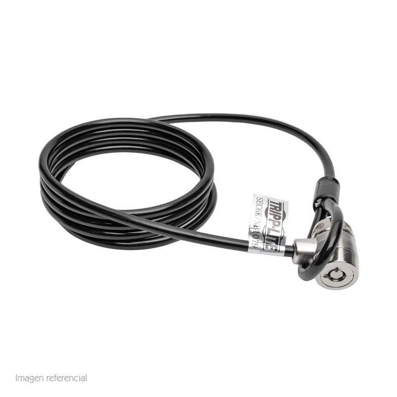 Imagen: Cable de Seguridad con llave para Laptop Tripp-Lite SEC6K, 1.83 m, negro.