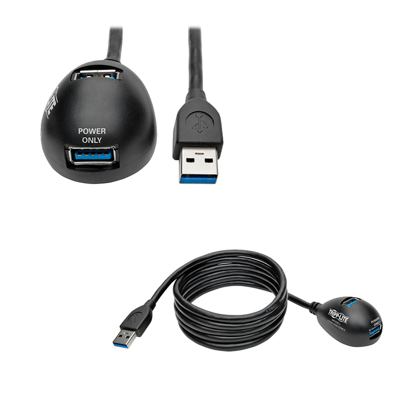 Imagen: Cable de Extensin de Escritorio de 2 Puertos USB 3.0 SuperSpeed (M/2xH), 1.83m / 6 pies