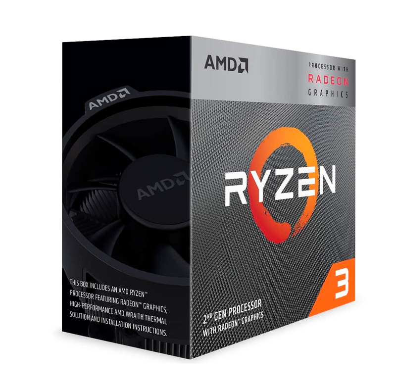 Imagen: Procesador AMD Ryzen 3 3200G, 3.60GHz, 4MB L3, 4 Core, AM4, 14nm, 65 W.