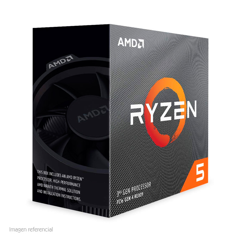 Imagen: Procesador AMD Ryzen 5 3600, 3.6 / 4.2GHz, 32MB L3 Cache, 6-Cores, AM4, 7nm, TDP: 65W.