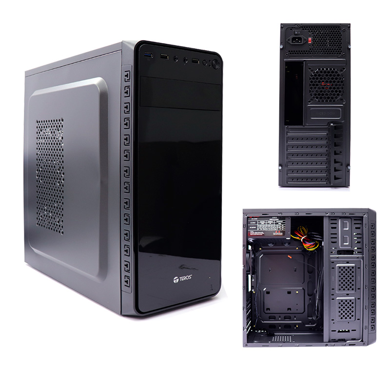 Imagen: Case Teros TE1072N, Mid Tower, ATX, 600W, USB 3.0 / 2.0, Audio, Negro.