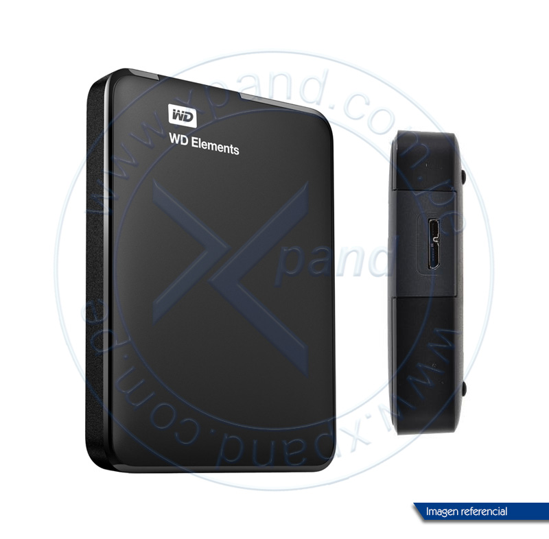 Imagen: Disco duro externo Western Digital Elements Portable, 1 TB, USB 3.0, negro.