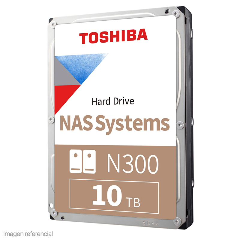 Imagen: Disco duro Toshiba N300, 10TB NAS, SATA 6.0Gb/s, 7200rpm, 256MB Cache, 3.5".