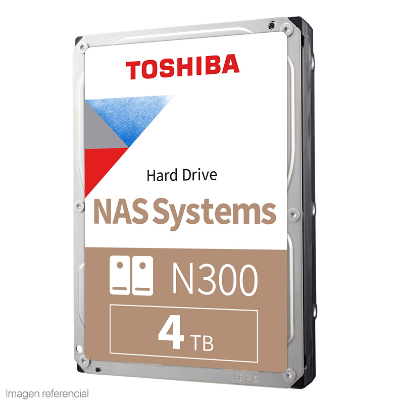 Imagen: Disco duro Toshiba N300, 4TB NAS, SATA 6.0Gb/s, 7200rpm, 256MB Cache, 3.5".