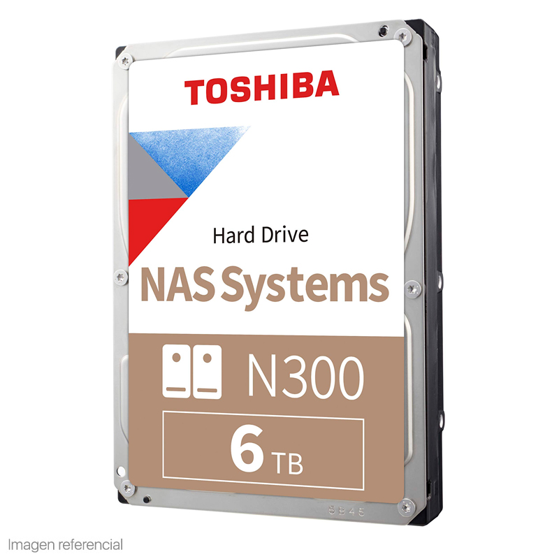 Imagen: Disco duro Toshiba N300, 6TB NAS, SATA 6.0Gb/s, 7200rpm, 256MB Cache, 3.5".