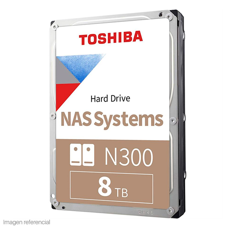 Imagen: Disco duro Toshiba N300, 8TB NAS, SATA 6.0Gb/s, 7200rpm, 256MB Cache, 3.5".