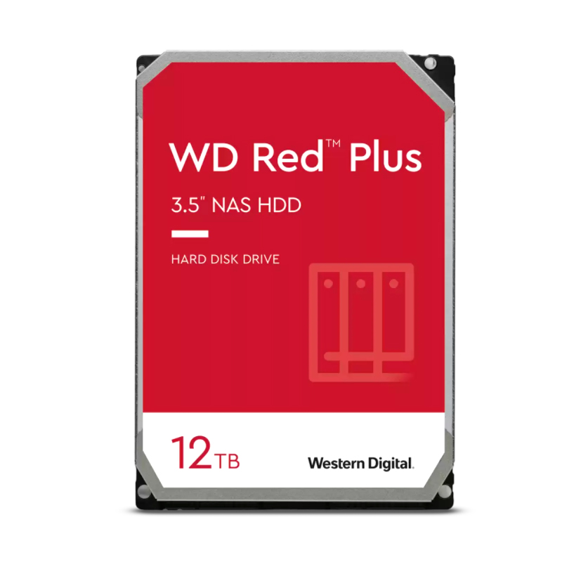 Imagen: Disco duro Western Digital Red Plus, 12 TB, SATA 6.0 Gb/s, 256MB Cache, 7200 RPM, 3.5".