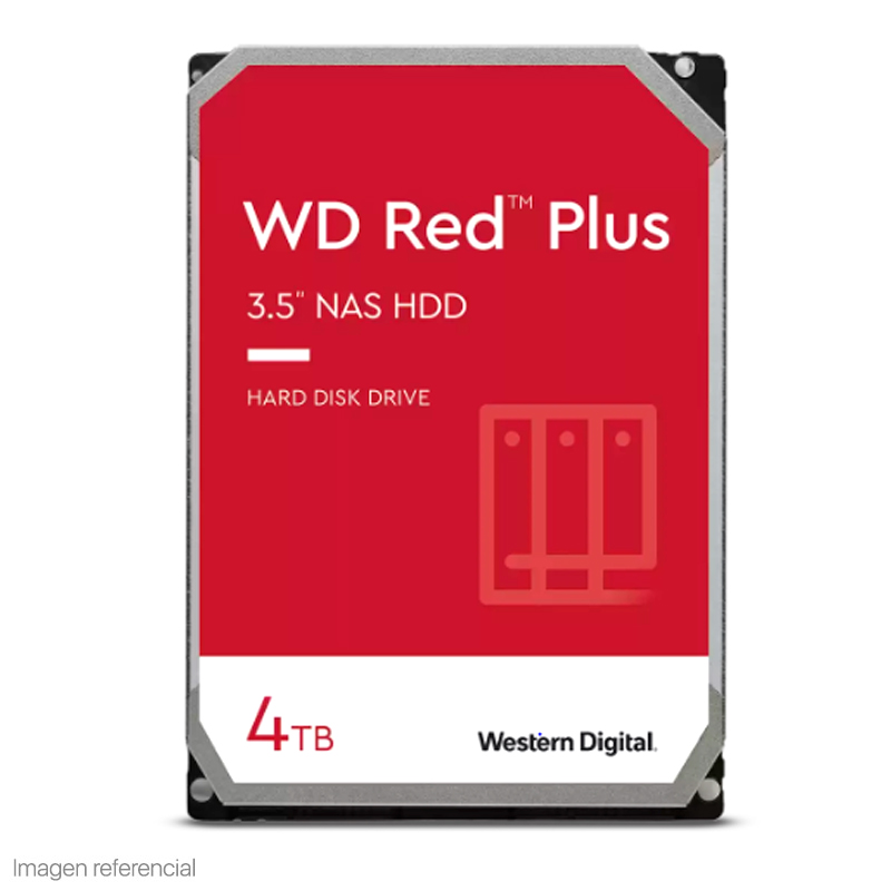 Imagen: Disco duro Western Digital Red Plus WD40EFPX, 4TB, SATA, 5400rpm, 3.5", Cache 256MB