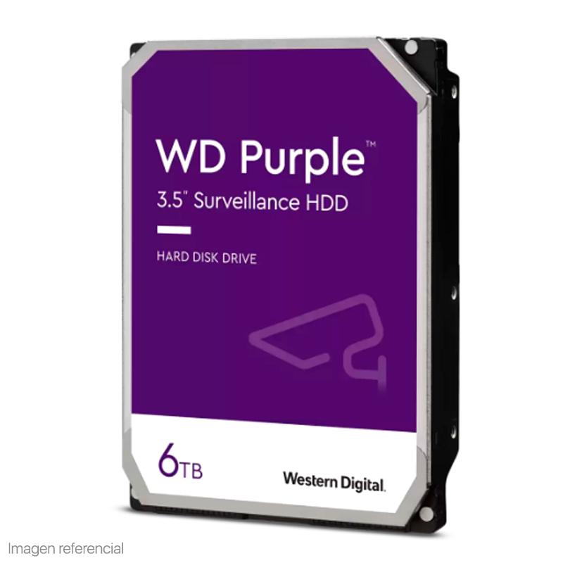 Imagen: Disco duro Western Digital WD Purple, 6TB, SATA 6.0 Gb/s, 5400 RPM, 256MB Cache, 3.5".