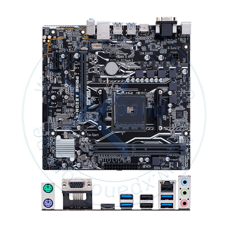 Imagen: Motherboard Asus Prime A320M-K, AM4, AMD A320, DDR4, SATA 6.0, USB 3.1, VD/SN/NW.