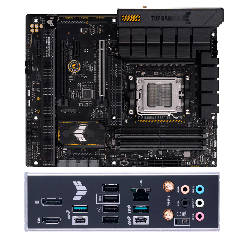 Imagen: Motherboard ASUS TUF GAMING B650-PLUS WIFI, Chipset AMD B650, Socket AMD AM5, ATX