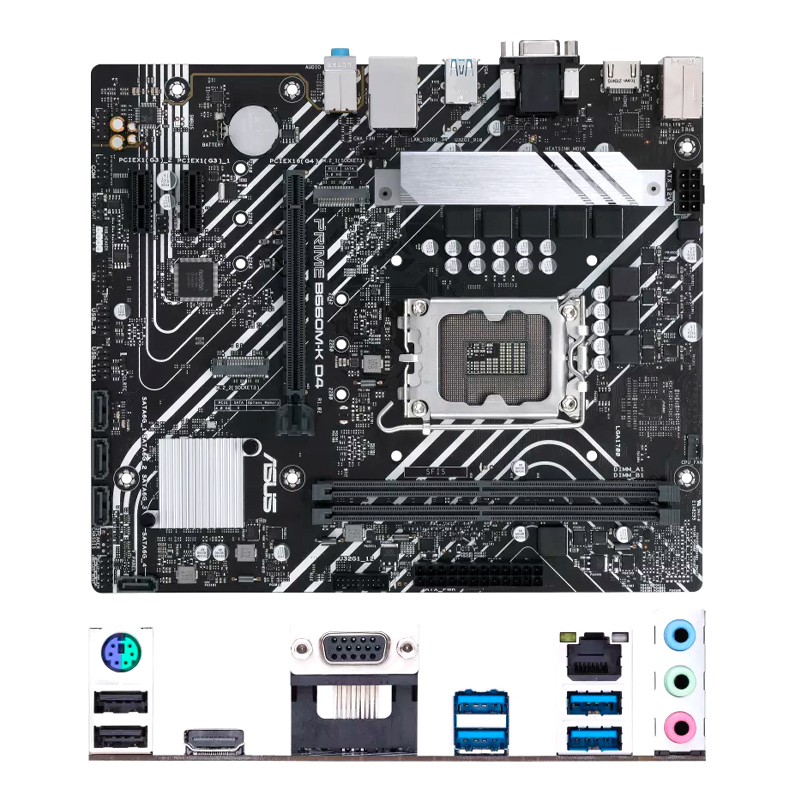 Imagen: Motherboard ASUS PRIME B660M-K D4, Chipset Intel B660, LGA1700, microATX