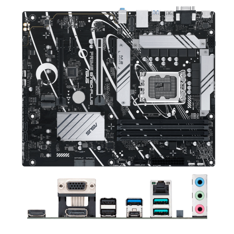 Imagen: Motherboard ASUS PRIME B760-PLUS, Chipset Intel B760, LGA1700, ATX