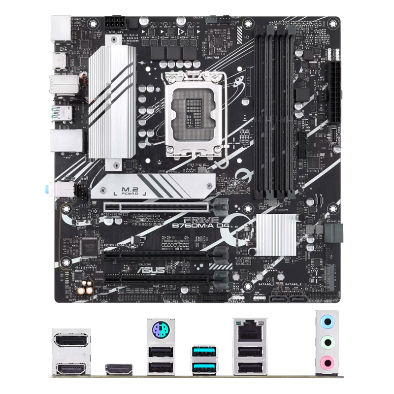 Imagen: Motherboard ASUS Prime B760M-A D4, Chipset Intel B760, LGA1700, mATX