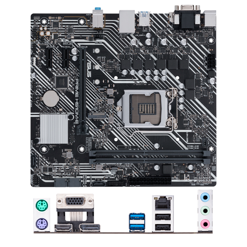 Imagen: Motherboard Asus PRIME H510M-E Intel H510 LGA1200, VGA, HDMI, DP, LAN, USB 3.2 Gen1, M-ATX