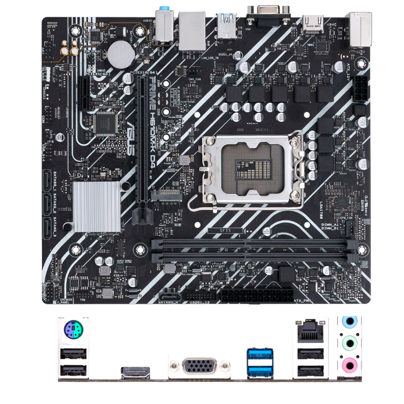 Imagen: Motherboard ASUS PRIME H610M-K D4, Chipset Intel H610, LGA1700, mATX