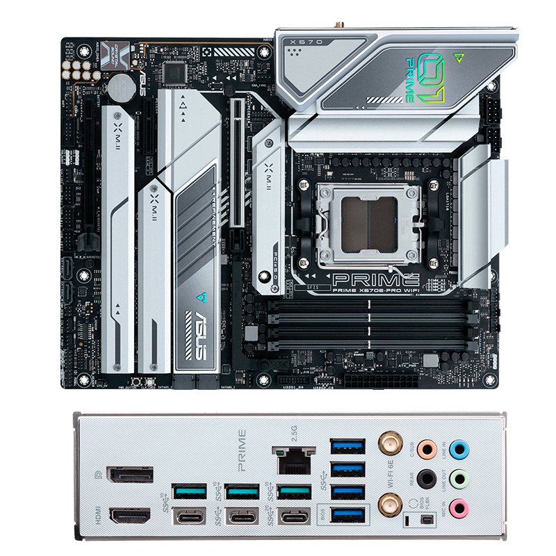 Imagen: Motherboard ASUS PRIME X670E-PRO WIFI, Chipset AMD X670, Socket AMD AM5, ATX