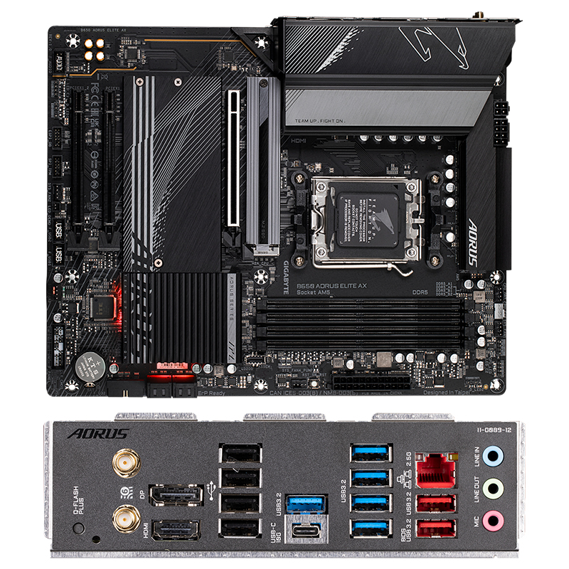 Imagen: Motherboard Gigabyte B650 AORUS ELITE AX, Chipset AMD B650, Socket AMD AM5, ATX