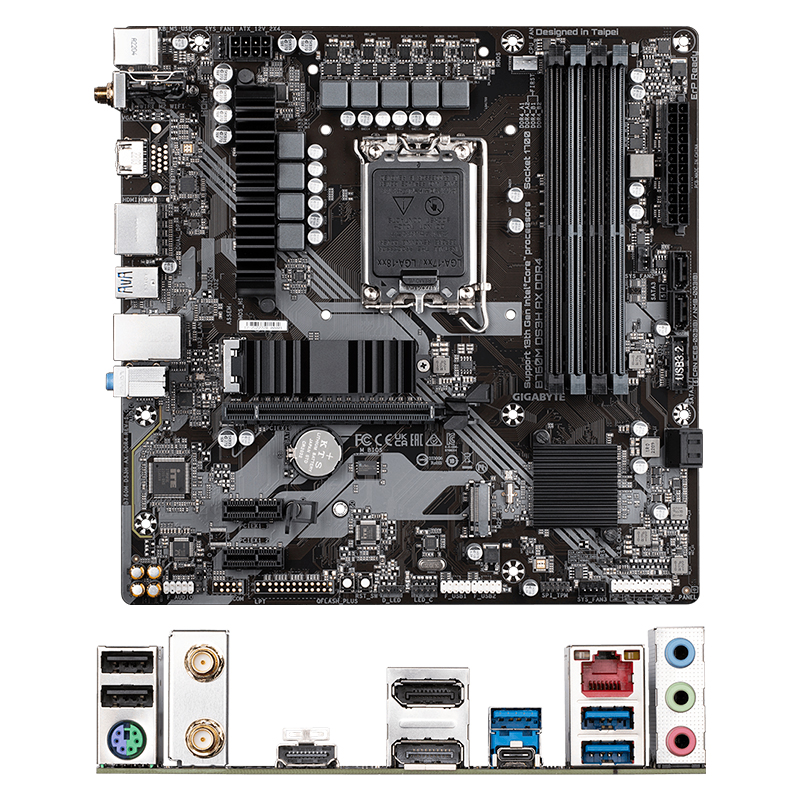 Imagen: Motherboard Gigabyte B760M DS3H AX DDR4 (rev. 1.0), Chipset Intel B760, LGA1700, mATX