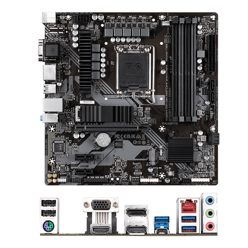 Imagen: Motherboard Gigabyte B760M DS3H DDR4 (rev. 1.0), Chipset Intel B760, LGA1700, mATX