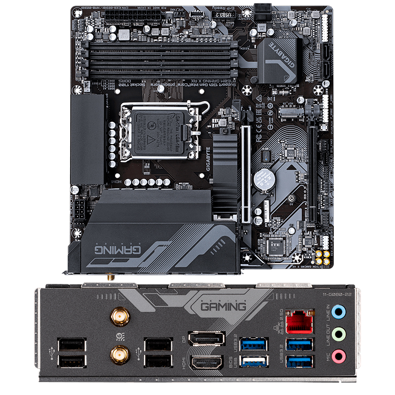 Imagen: Motherboard Gigabyte B760M GAMING X AX, Chipset Intel Z790, LGA1700, ATX