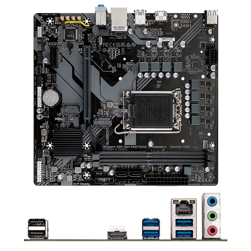 Imagen: Motherboard Gigabyte B760M K DDR4 (rev. 1.0), Chipset Intel B760, LGA1700, mATX