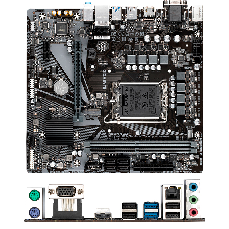 Imagen: Motherboard Gigabyte H610M H DDR4, Chipset Intel H610, LGA1700, mATX