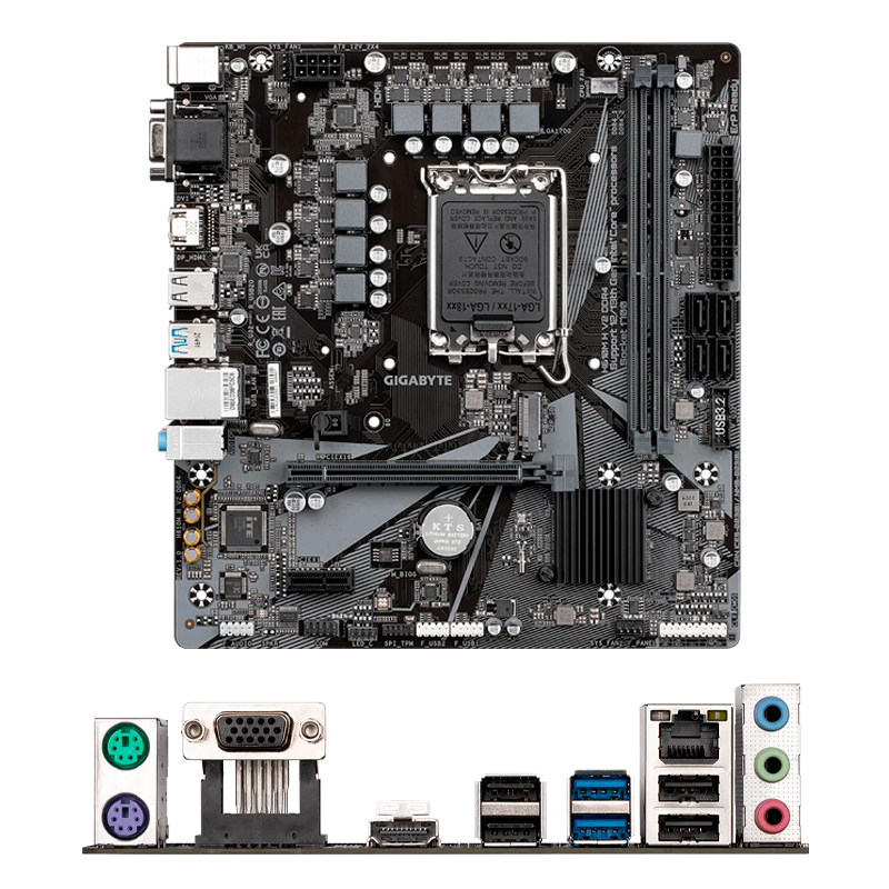 Imagen: Motherboard Gigabyte H610M H V2 DDR4 (rev. 1.0) Chipset Intel H610, LGA1700, Micro ATX