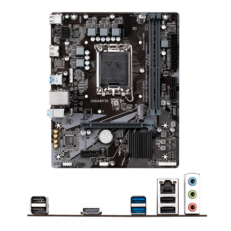 Imagen: Motherboard Gigabyte H610M K DDR4 (rev. 1.0) Chipset Intel H610, LGA1700, Micro ATX
