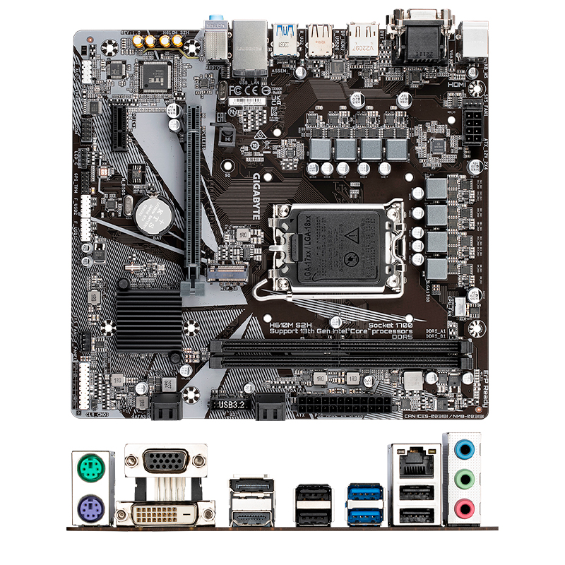 Imagen: Motherboard Gigabyte H610M S2H (rev. 1.0) Chipset Intel H670, LGA1700, Micro ATX