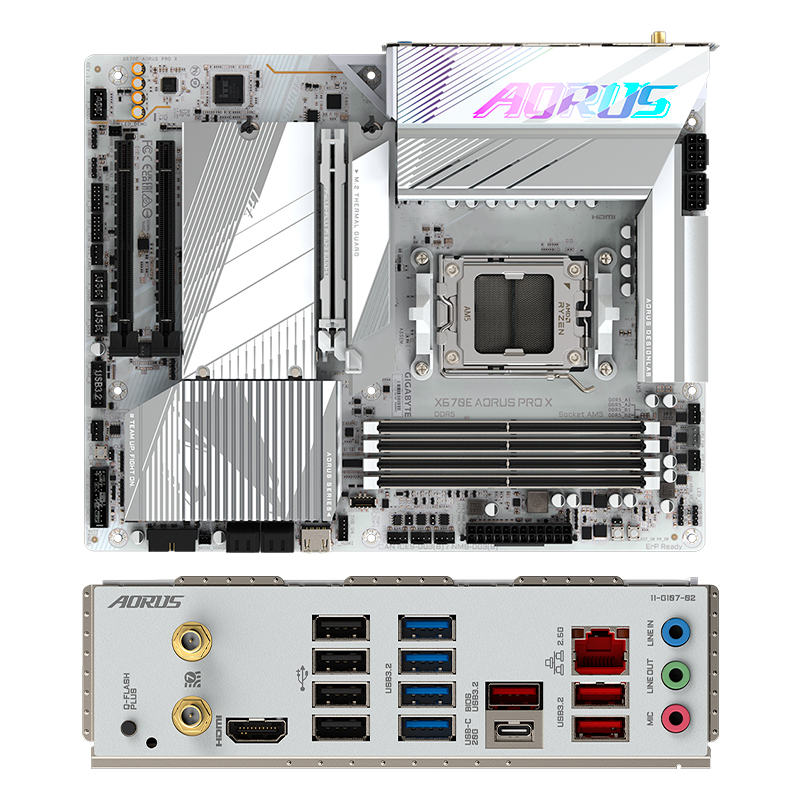 Imagen: Motherboard Gigabyte X670E AORUS PRO X, Chipset AMD X670, Socket AMD AM5, ATX