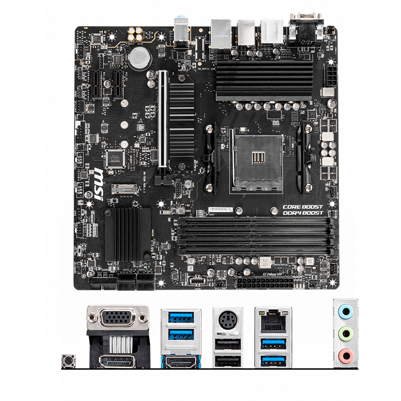 Imagen: Motherboard MSI B550M PRO-VDH, AMD B550, AM4 Socket, VGA, HDMI, DP