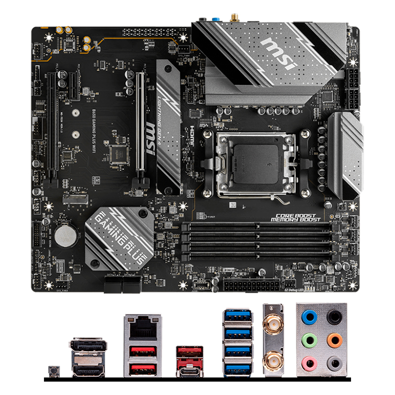 Imagen: Motherboard MSI B650 GAMING PLUS WIFI, Chipset AMD B650, Socket AMD AM5, ATX