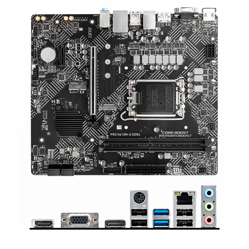 Imagen: Motherboard MSI PRO H610M-G DDR4, Chipset Intel H610, LGA1700, mATX