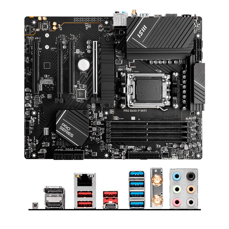 Imagen: Motherboard MSI PRO B650-P WIFI, Chipset AMD B650, Socket AMD AM5, ATX