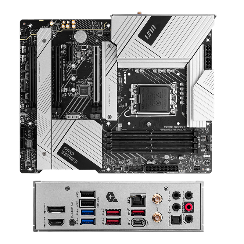 Imagen: Motherboard MSI PRO Z790-A MAX WIFI, Chipset Intel Z790, LGA1700, HDMI, DP, ATX