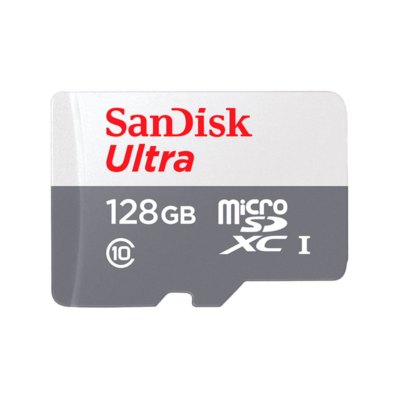 Imagen: Memoria Flash SanDisk Ultra microSDHC, UHS-I, Class10, 128GB, incluye adaptador SD.
