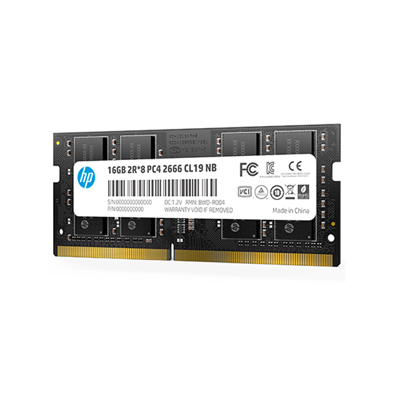 Imagen: Memoria HP S1 Series, 16GB, DDR4, SO-DIMM, 2666 MHz, CL-19, 1.2V