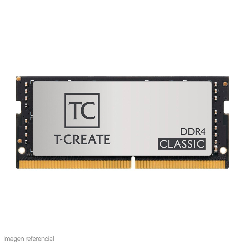 Imagen: Memoria SO-DIMM TeamGroup T-Create, 16GB (2x8GB), DDR4-3200MHz (PC4 25600) 1.2V, CL22