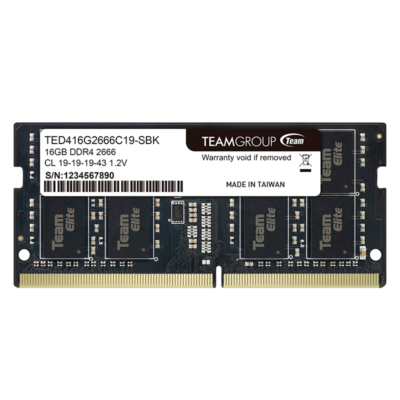 Imagen: Memoria TeamGroup Elite, 16GB, DDR4, SO-DIMM, 2666 MHz, 1.2V, CL 19-19-19-43