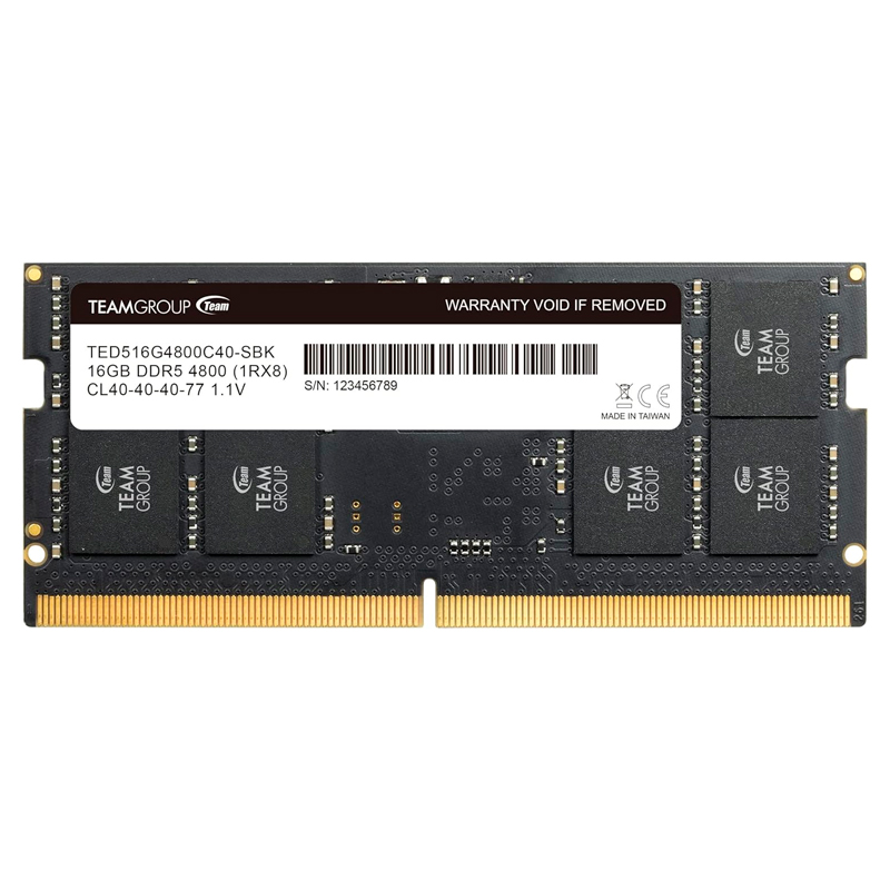 Imagen: Memoria TEAMGROUP SO-DIMM ELITE DDR5, 16GB DDR5-4800MHz, CL40, 1.1V